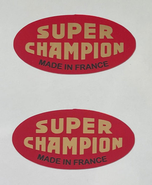 Super Champion rim decals on foil - H Lloyd Cycles