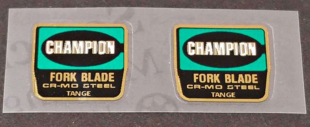 Tange Champion Fork decals - H Lloyd Cycles