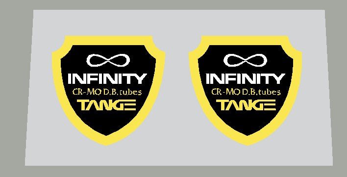 Tange Infinity fork decals - H Lloyd Cycles