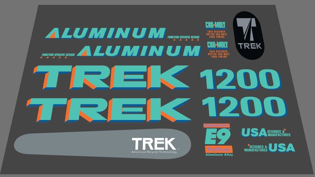 Trek 1200 Decal set - H Lloyd Cycles