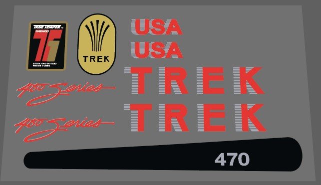 Trek 470 series decal set - H Lloyd Cycles