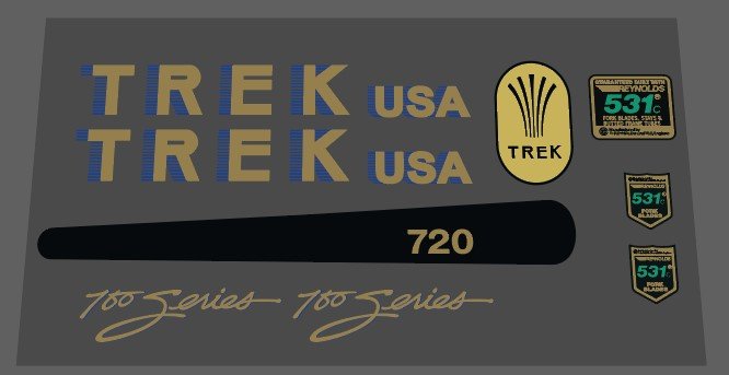 Trek 720 decal set - H Lloyd Cycles