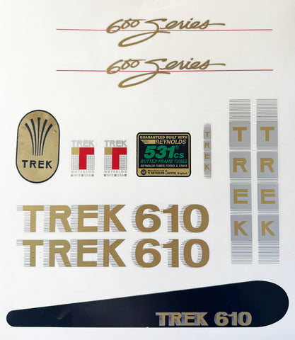 Trek 610 decal set