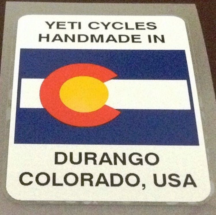 Yeti Made in Decal - H Lloyd Cycles