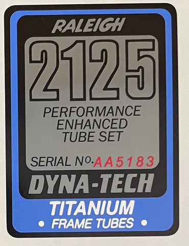 Raleigh 2125 Frame decal