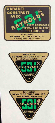 PEUGEOT detail FRENCH 531 Double Butted frame and fork transfers.