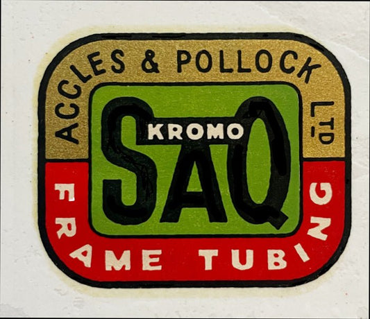 ACCLES & POLLOCK "Kromo SAQ" tubing transfer. - H Lloyd Cycles