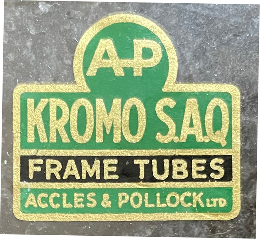 ACCLES & POLLOCK "Kromo SAQ" tubing transfer. - H Lloyd Cycles