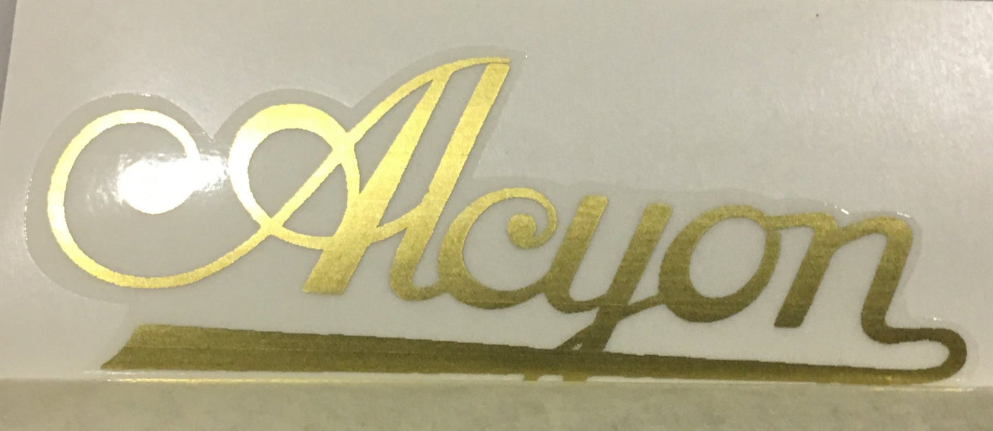 ALCYON script downtube in gold - H Lloyd Cycles