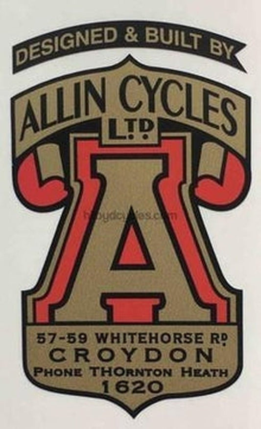 ALLIN head or seat tube crest decal. - H Lloyd Cycles