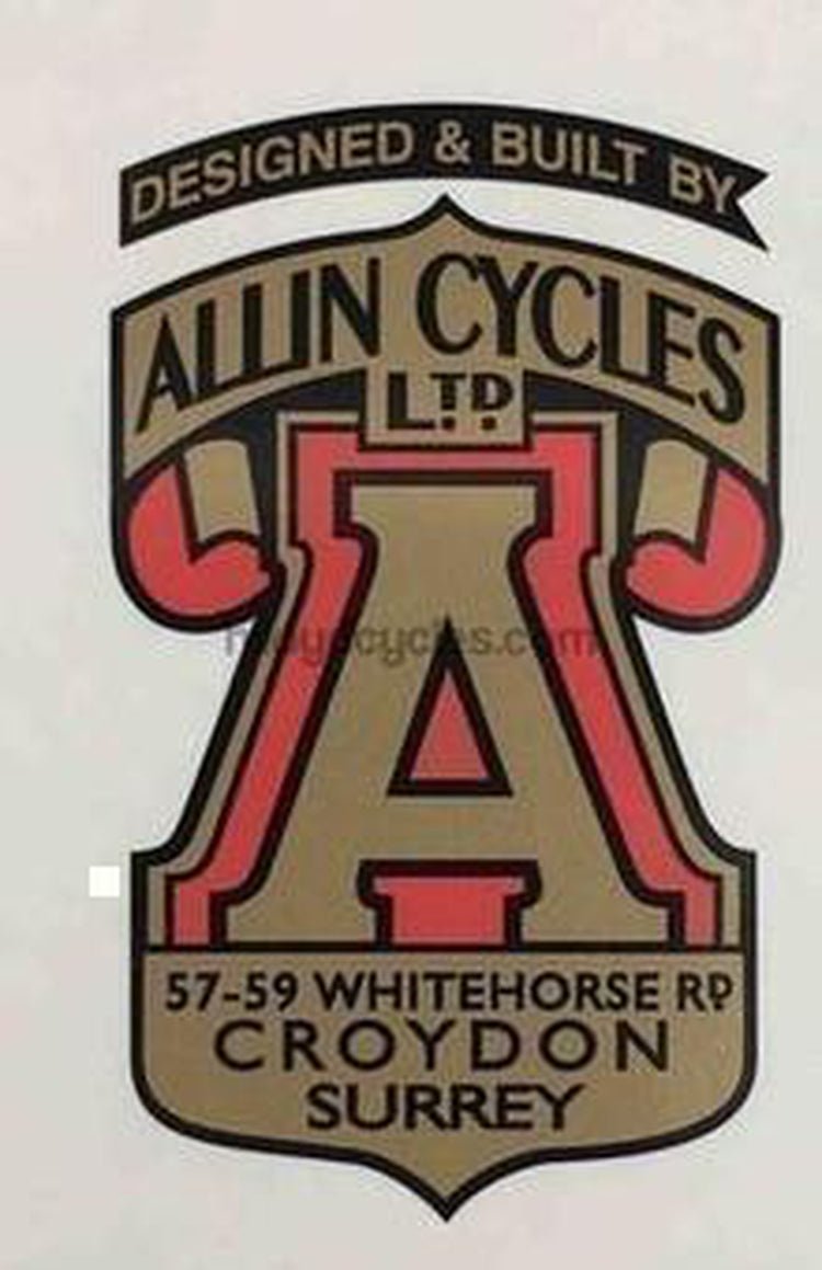 ALLIN head or seat tube crest decal. - H Lloyd Cycles