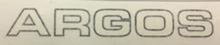ARGOS top tube or seat stay decal, white with black edge. - H Lloyd Cycles