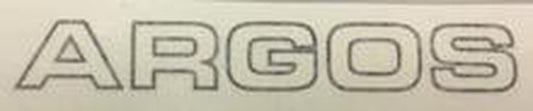 ARGOS top tube or seat stay decal, white with black edge. - H Lloyd Cycles