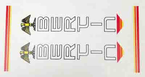 Bertin double seat tube decal