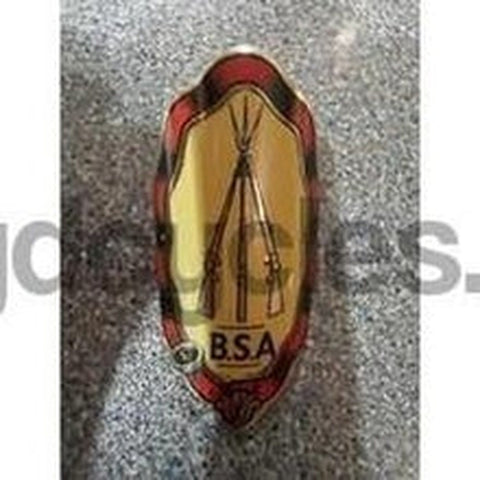 BSA printed metal badge. NOS