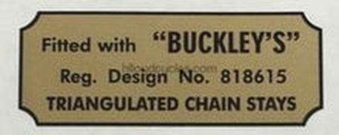 Buckley's design decal