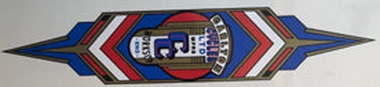 CARLTON fancy seat tube transfer with double central "CC" portion (Carlton Cycles). - H Lloyd Cycles