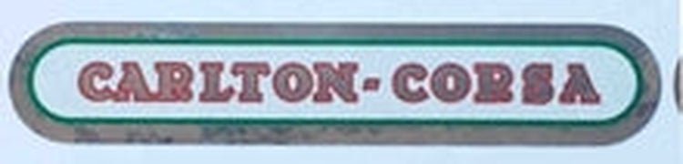 CARLTON "imichrome" top tube decal "Carlton Corsa" - H Lloyd Cycles