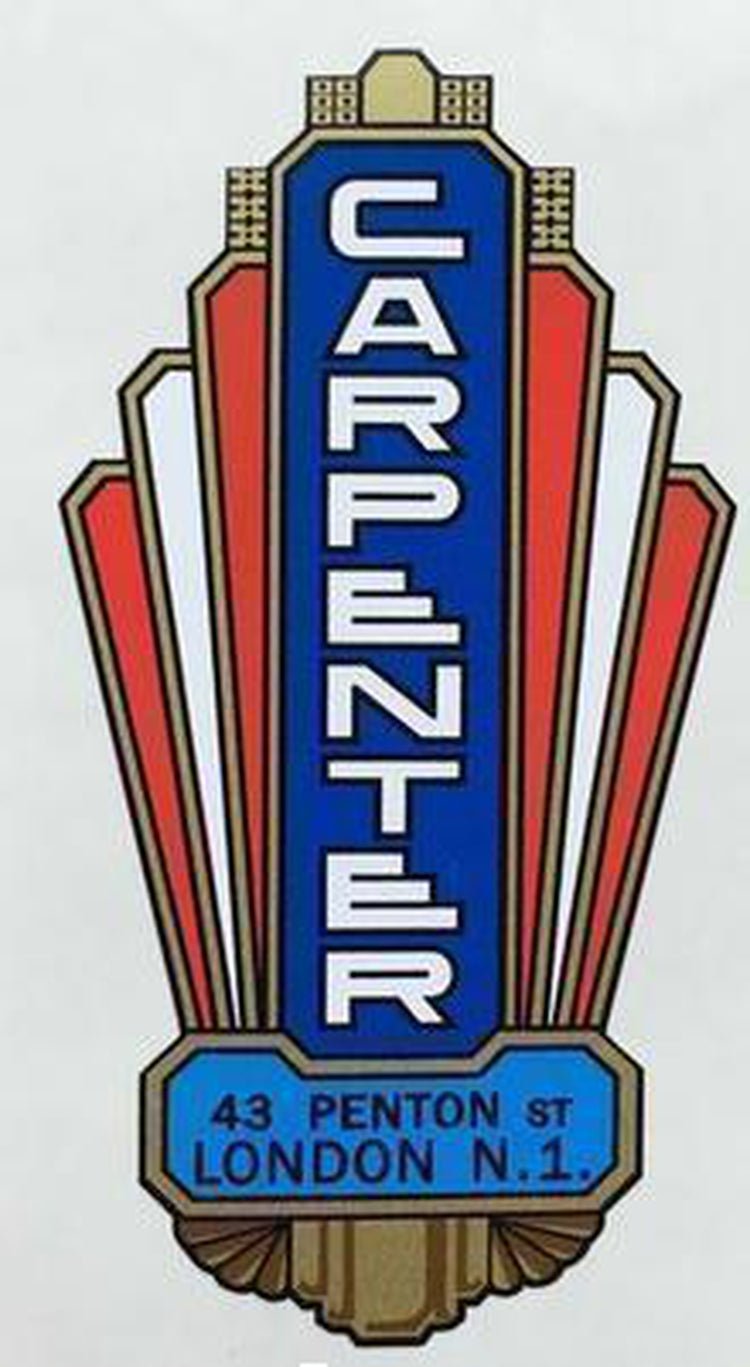CARPENTER head tube decal - H Lloyd Cycles