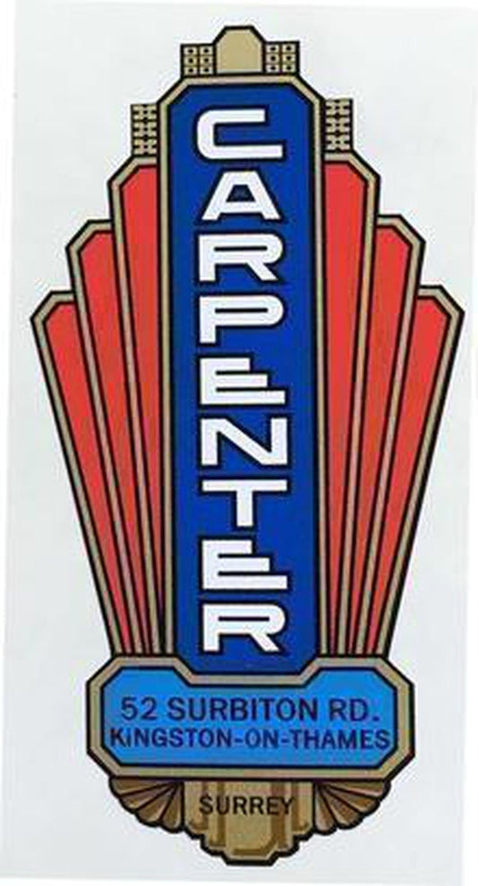 CARPENTER head tube decal - H Lloyd Cycles