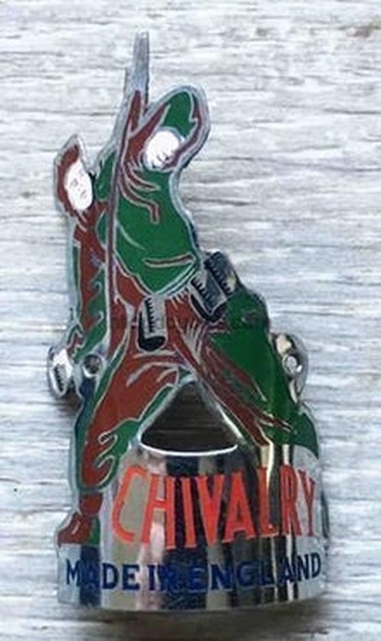 Chivalry Metal Headbadge - H Lloyd Cycles