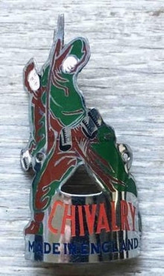 Chivalry Metal Headbadge - H Lloyd Cycles