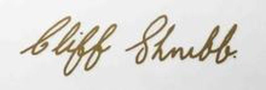 Cliff Shrubb signature tube decal - H Lloyd Cycles