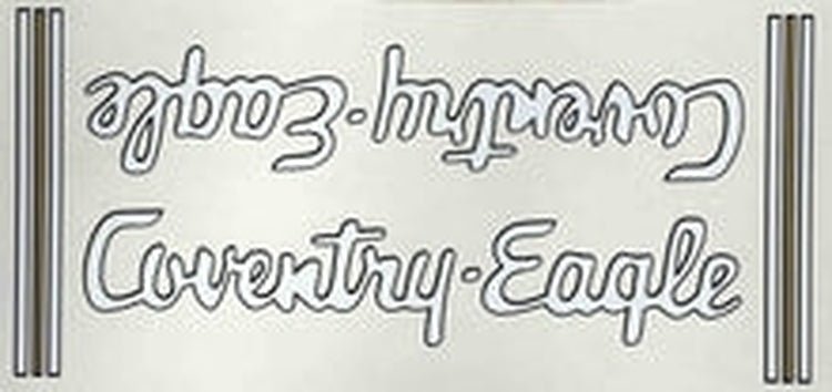 COVENTRY EAGLE downtube double decal - H Lloyd Cycles