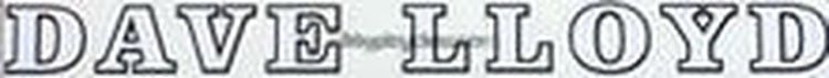 Dave Lloyd Block Downtube Decal - H Lloyd Cycles