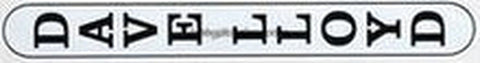 DAVE LLOYD seat tube decal.