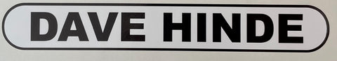 Dave Hinde Down tube decal