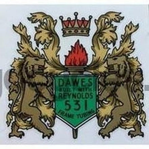 DAWES seat tube crest for Reynolds 531-tubed frames.