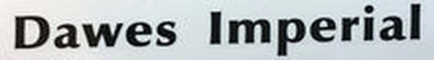 DAWES top tube decal for "DAWES IMPERIAL" model.