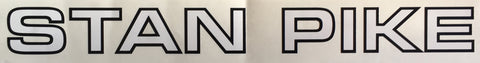 STAN PIKE downtube decal in block capitals.