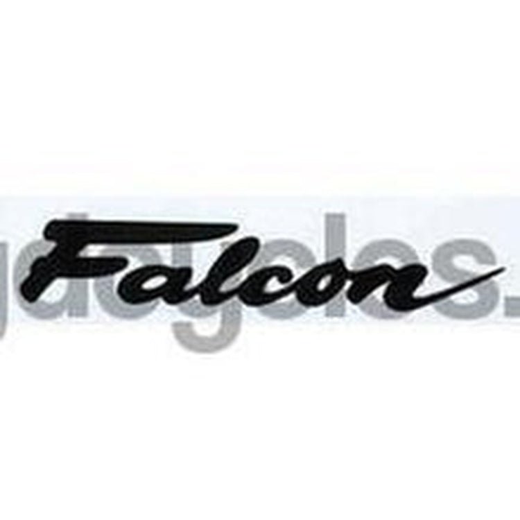 FALCON downtube in "brush - stroke" script. - H Lloyd Cycles