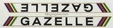 GAZELLE 1976 Down tube decal.