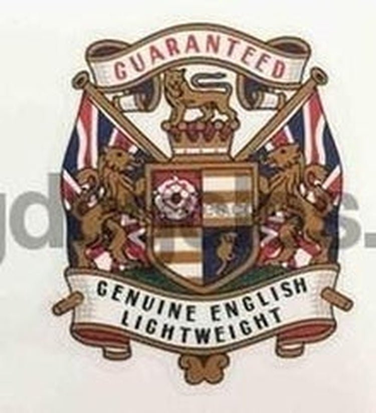GENUINE ENGLISH LIGHTWEIGHT decal. - H Lloyd Cycles