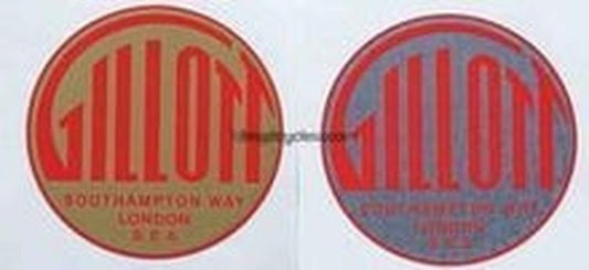 GILLOTT Head/seat transfer with "Southampton Way London SE5" address. - H Lloyd Cycles