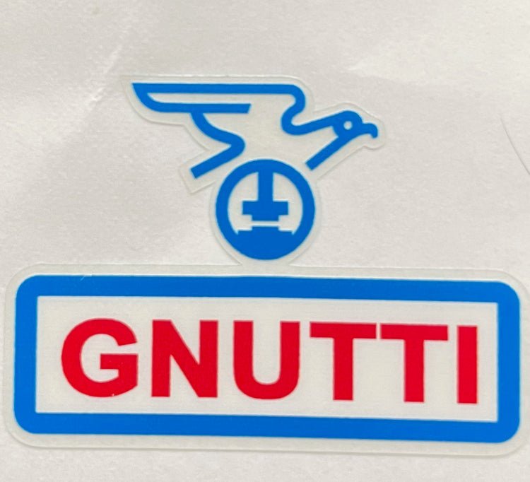 GNUTTI seat - tube transfer for Gnutti - equipped m/c. White/blue/red - H Lloyd Cycles