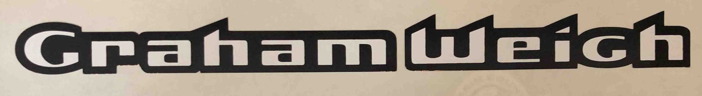 Graham Weigh Downtube decal - H Lloyd Cycles