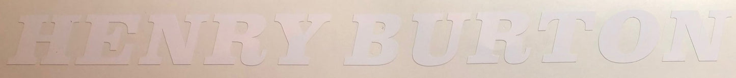 Henry Burton Block Downtube decal - H Lloyd Cycles