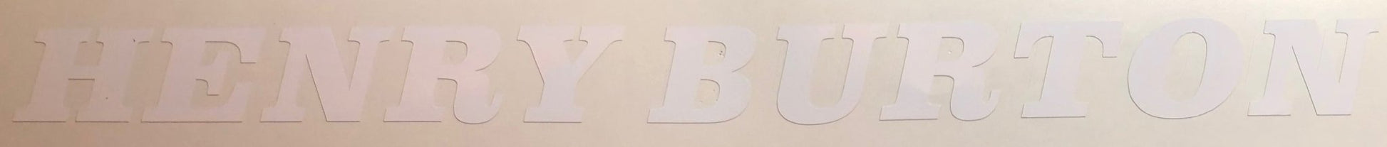 Henry Burton Block Downtube decal - H Lloyd Cycles