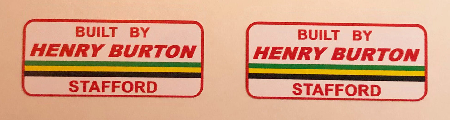 Henry Burton Rim decals - H Lloyd Cycles