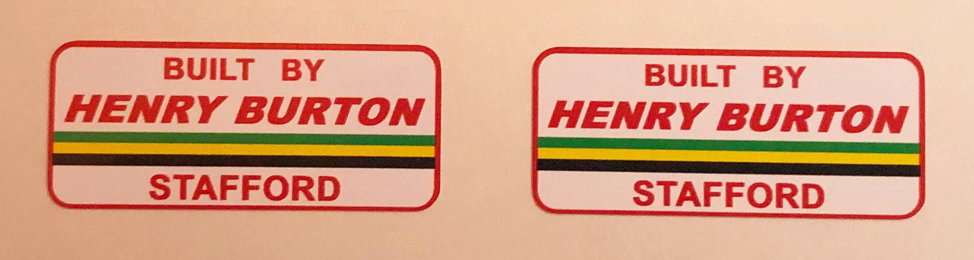 Henry Burton Rim decals - H Lloyd Cycles