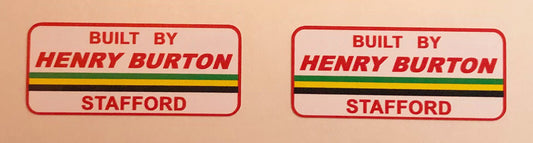 Henry Burton Rim decals - H Lloyd Cycles