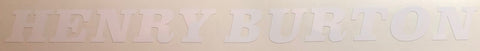 Henry Burton Block Downtube decal