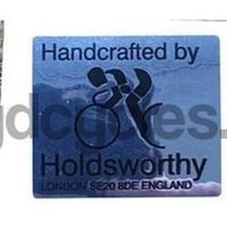 HOLDSWORTHY oblong foil sticker for bottom of seat tube - H Lloyd Cycles
