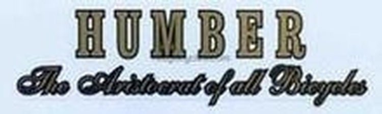 HUMBER "The Aristocrat of all Bicycles" decal. - H Lloyd Cycles