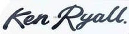 KEN RYALL downtube decal in script like a signature. - H Lloyd Cycles