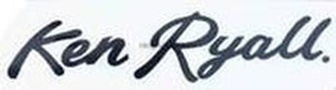 KEN RYALL downtube decal in script like a signature.